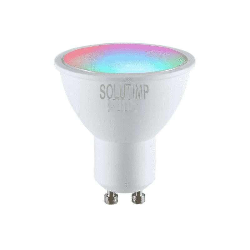Ampolleta Dicroico Led Wifi RGB, GU10, Potencia 5W, Voltaje 220. Funciones Color Frio, Salida y RGB.App Smart Life /Tuya Smart C Ampolleta Dicroico Led Wifi RGB, GU10, Potencia 5W, Voltaje 220. Funciones Color Frio, Salida y RGB.App Smart Life /Tuya Smart C