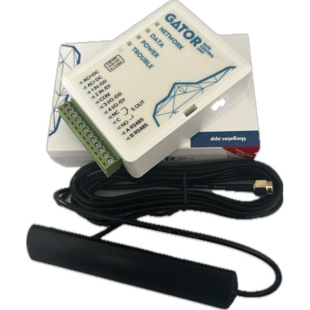 GSM modelo Gator 4G, para apertura de portón a través de llamado telefónico, capacidad 997 usuarios, administración a través de 